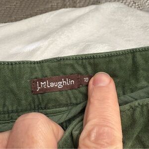 J. McLaughlin Olive Green corduroy Trousers 10